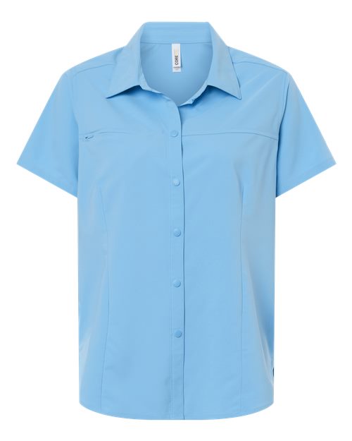 CORE365 Women's UltraUVP Shoreline Short Sleeve Staff Shirt-1