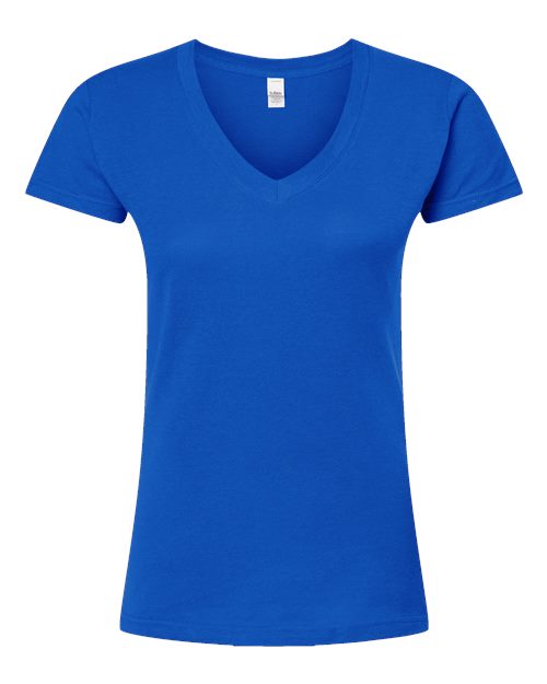 Tultex Women's Fine Jersey V-Neck T-Shirt-1