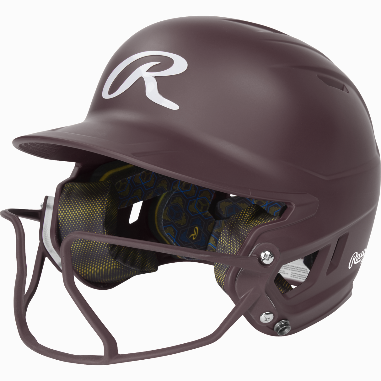 Rawlings Mach Hi-viz 1-tone Matte Fastpitch Softball Batting Helmet with Attached Face Guard-1