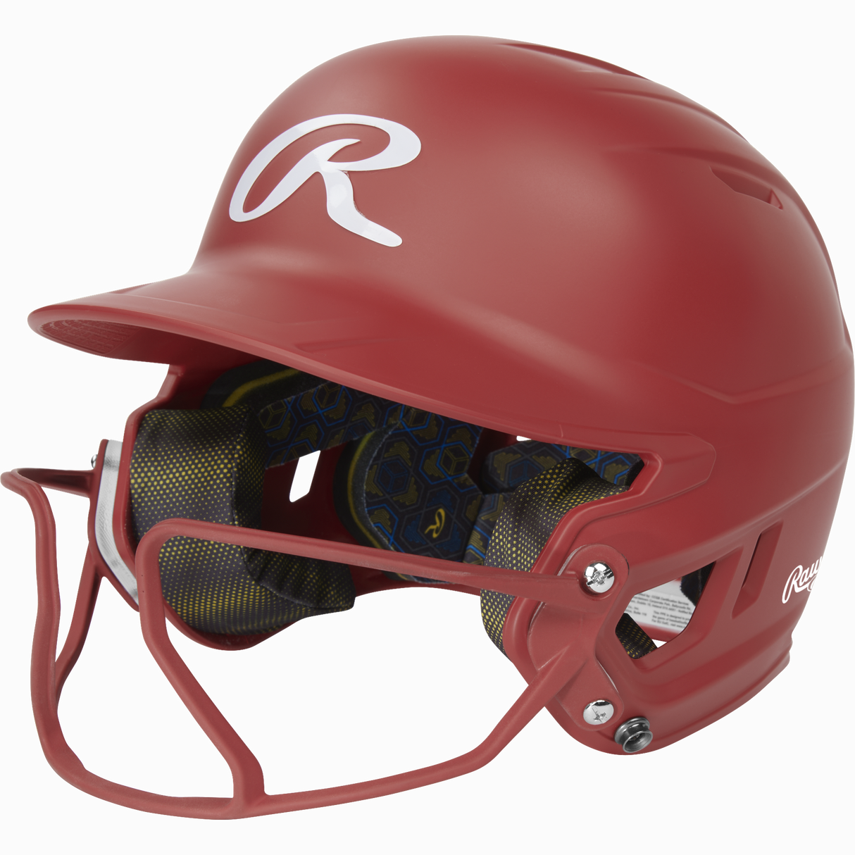 Rawlings Mach Hi-viz 1-tone Matte Fastpitch Softball Batting Helmet with Attached Face Guard-1