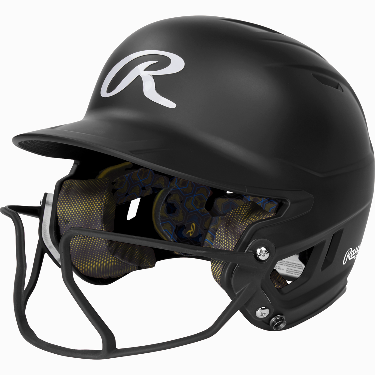 Rawlings Mach Hi-viz 1-tone Matte Fastpitch Softball Batting Helmet with Attached Face Guard-1
