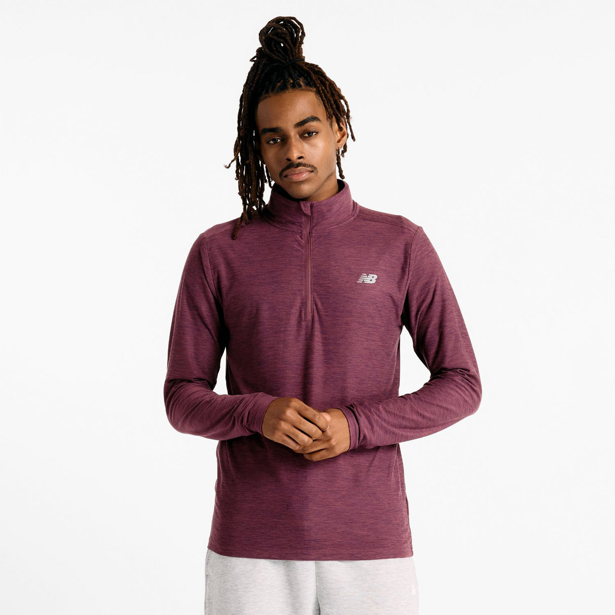 New Balance Men's Space Dye 1/4 Zip Shirt-1