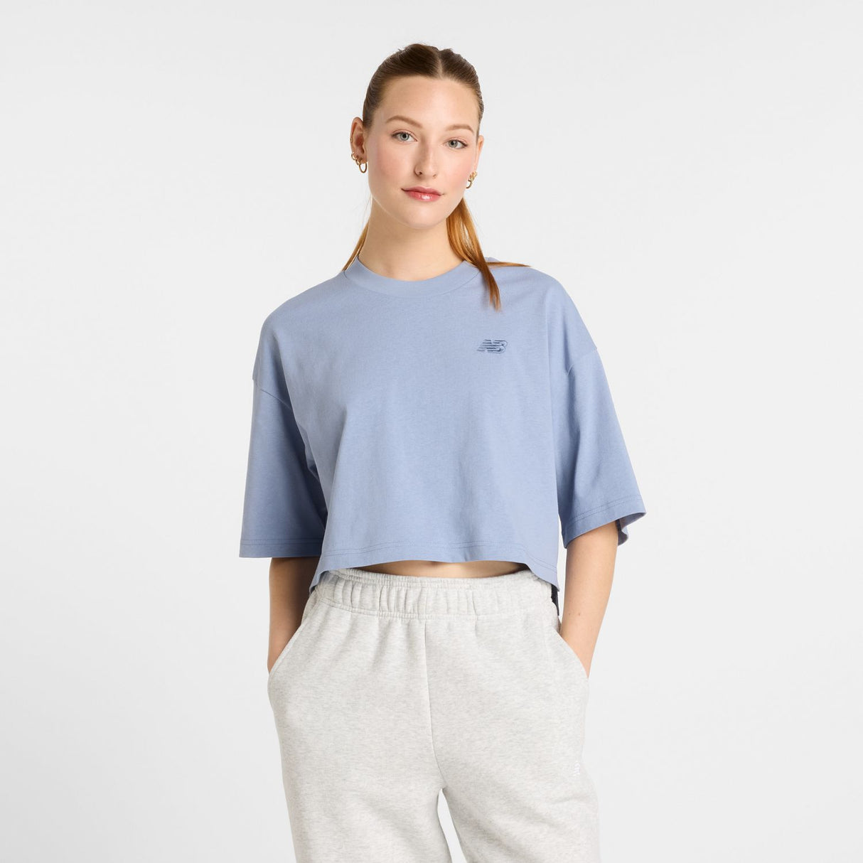 New Balance Women's Logo Oversized Jersey T-Shirt-1