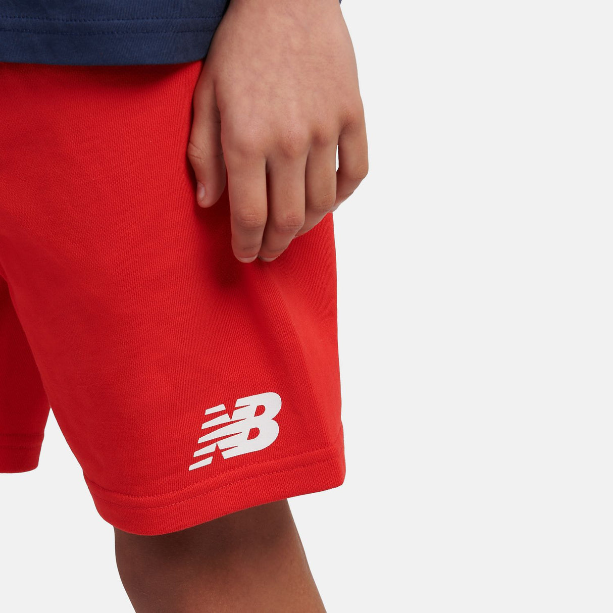 New Balance Youth French Terry Stacked Logo Short-8