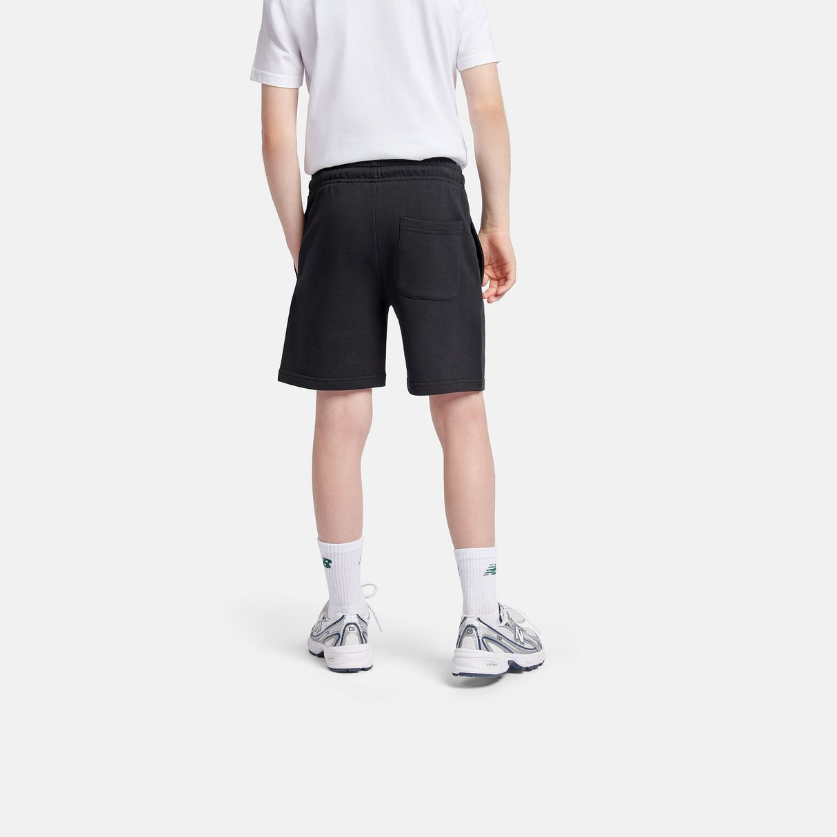 New Balance Youth French Terry Stacked Logo Short-7