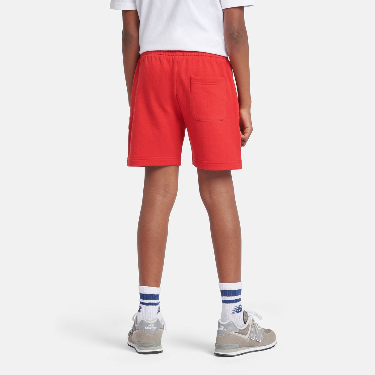 New Balance Youth French Terry Stacked Logo Short-7