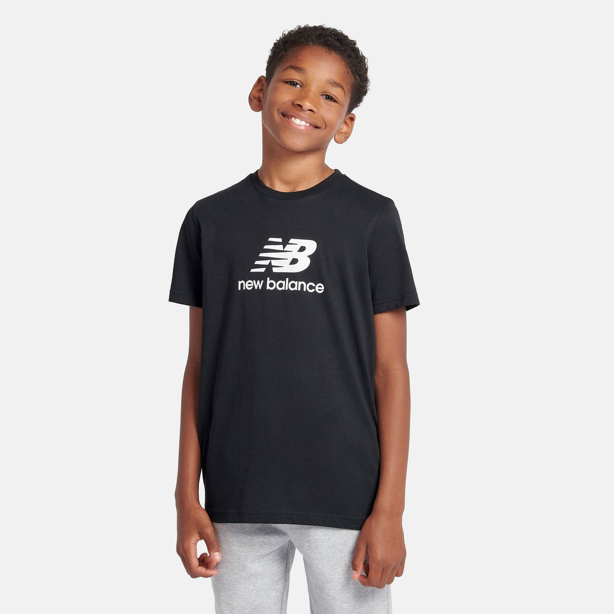 New Balance Youth Jersey Stacked Logo Tee-5