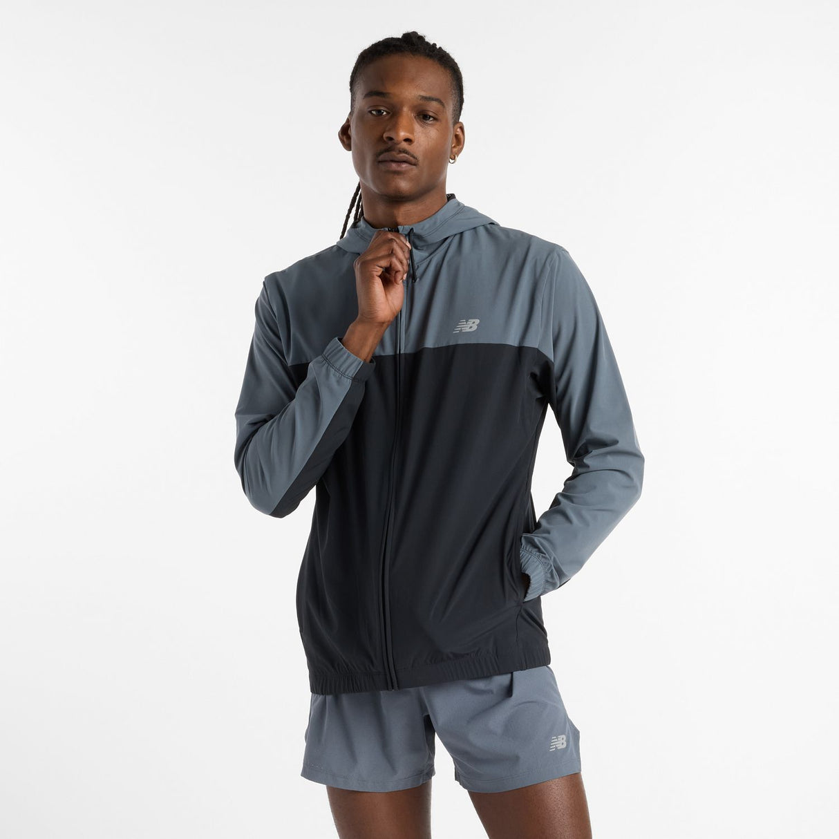 New Balance Men's Woven Full Zip Jacket-1