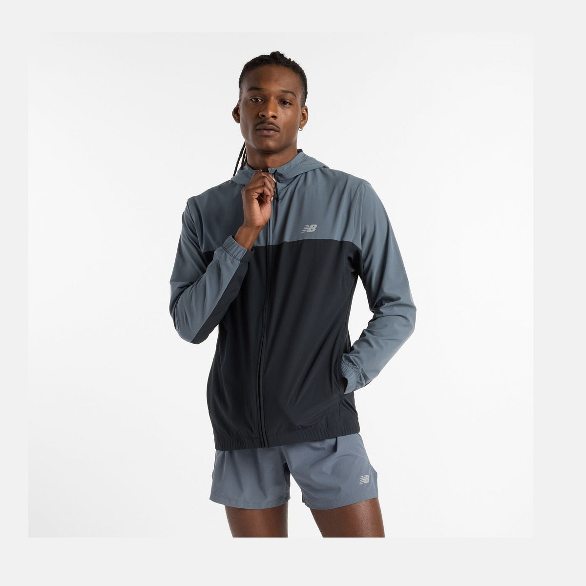 New Balance Men's Woven Full Zip Jacket-1