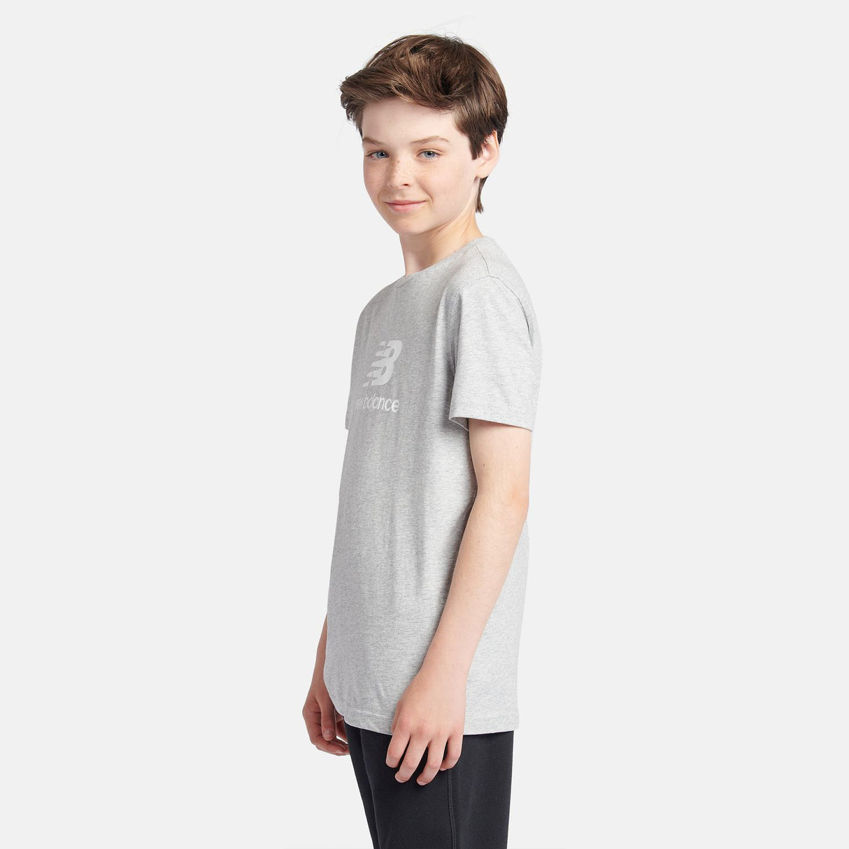 New Balance Youth Jersey Stacked Logo Tee-6