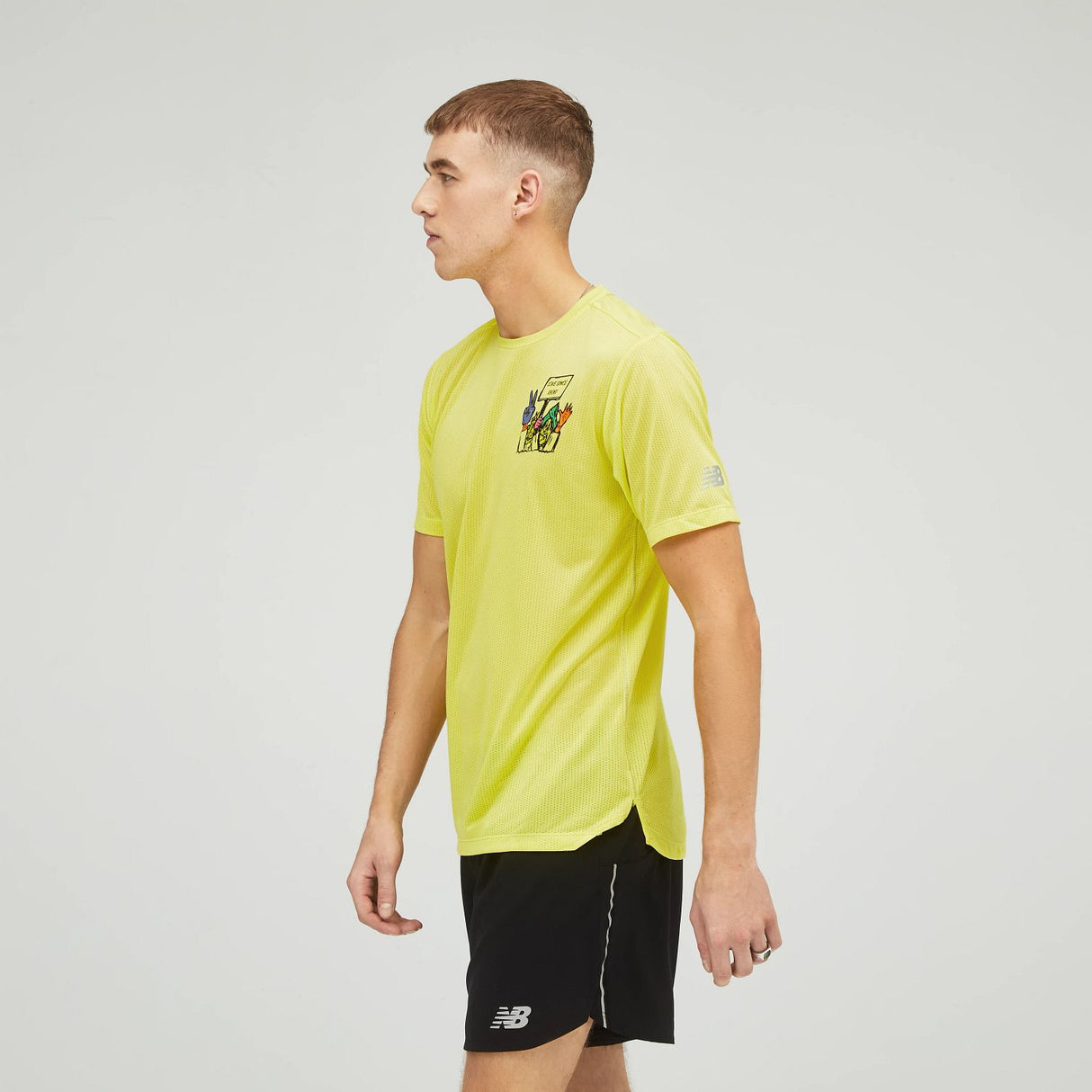 New Balance Men's Graphic Impact Run Short Sleeve-2