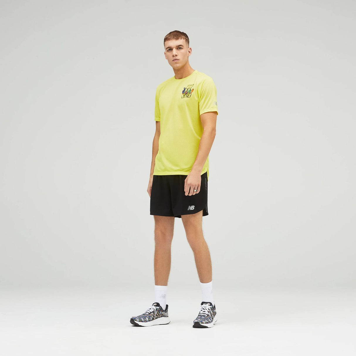 New Balance Men's Graphic Impact Run Short Sleeve-6