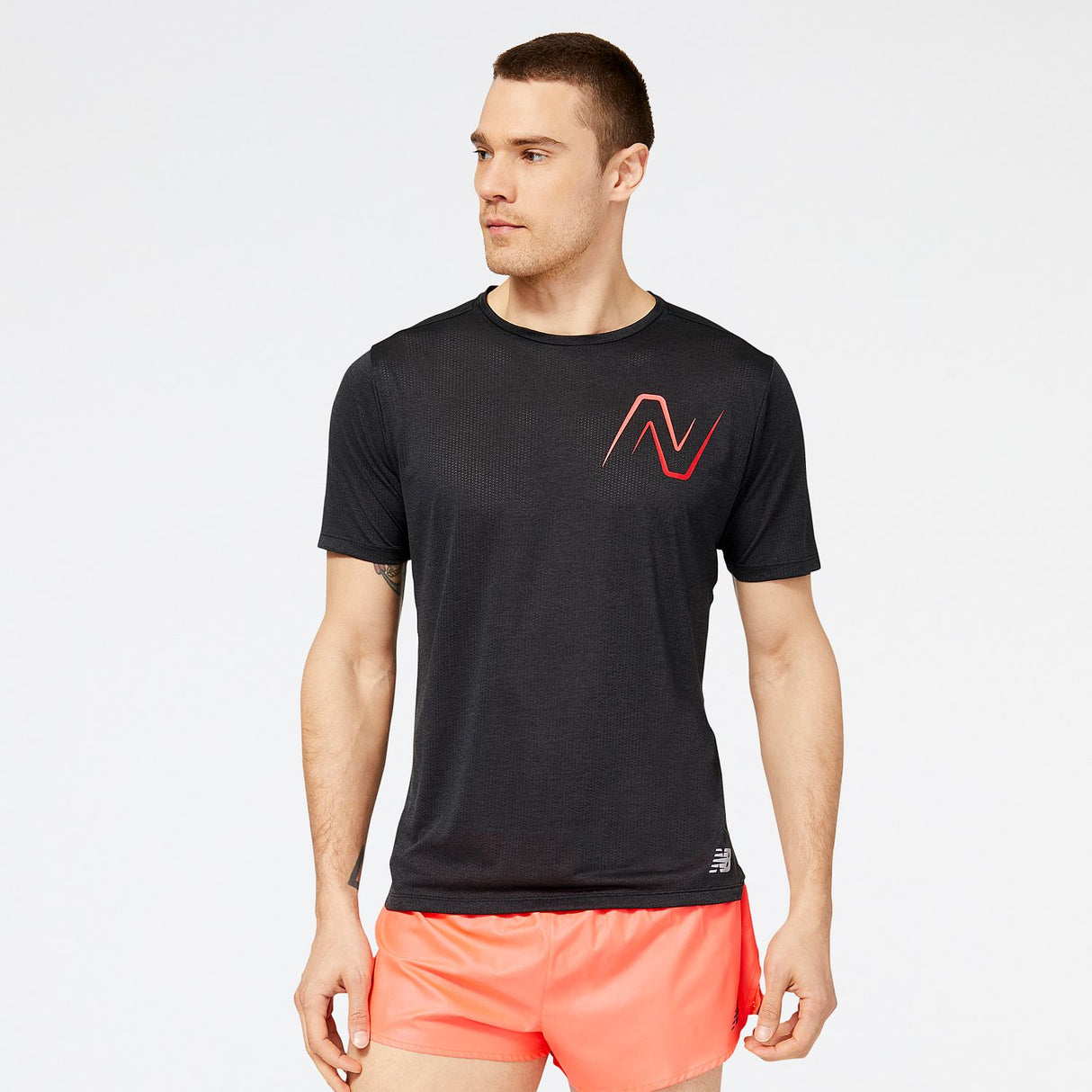 New Balance Men's Graphic Impact Run Short Sleeve-1