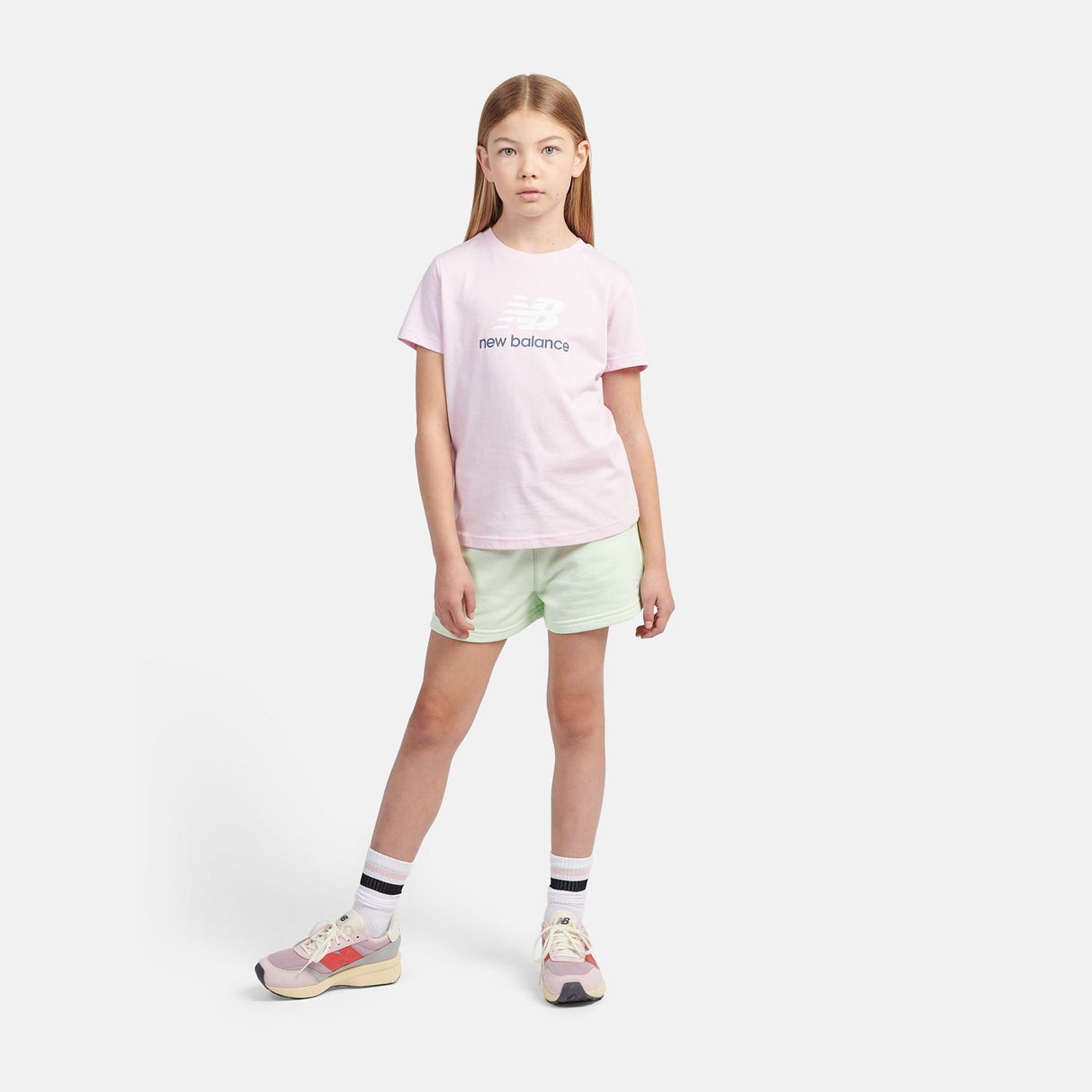 New Balance Youth Jersey Stacked Logo T-Shirt-5