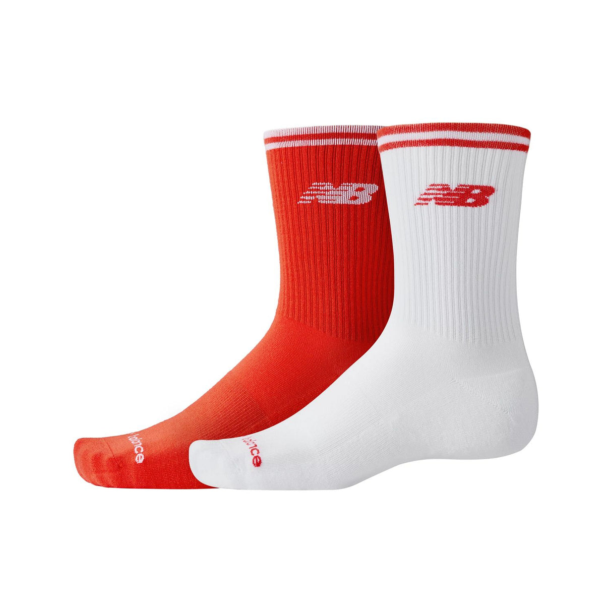 New Balance Running Stripe Midcalf Socks 2 Pairs-1