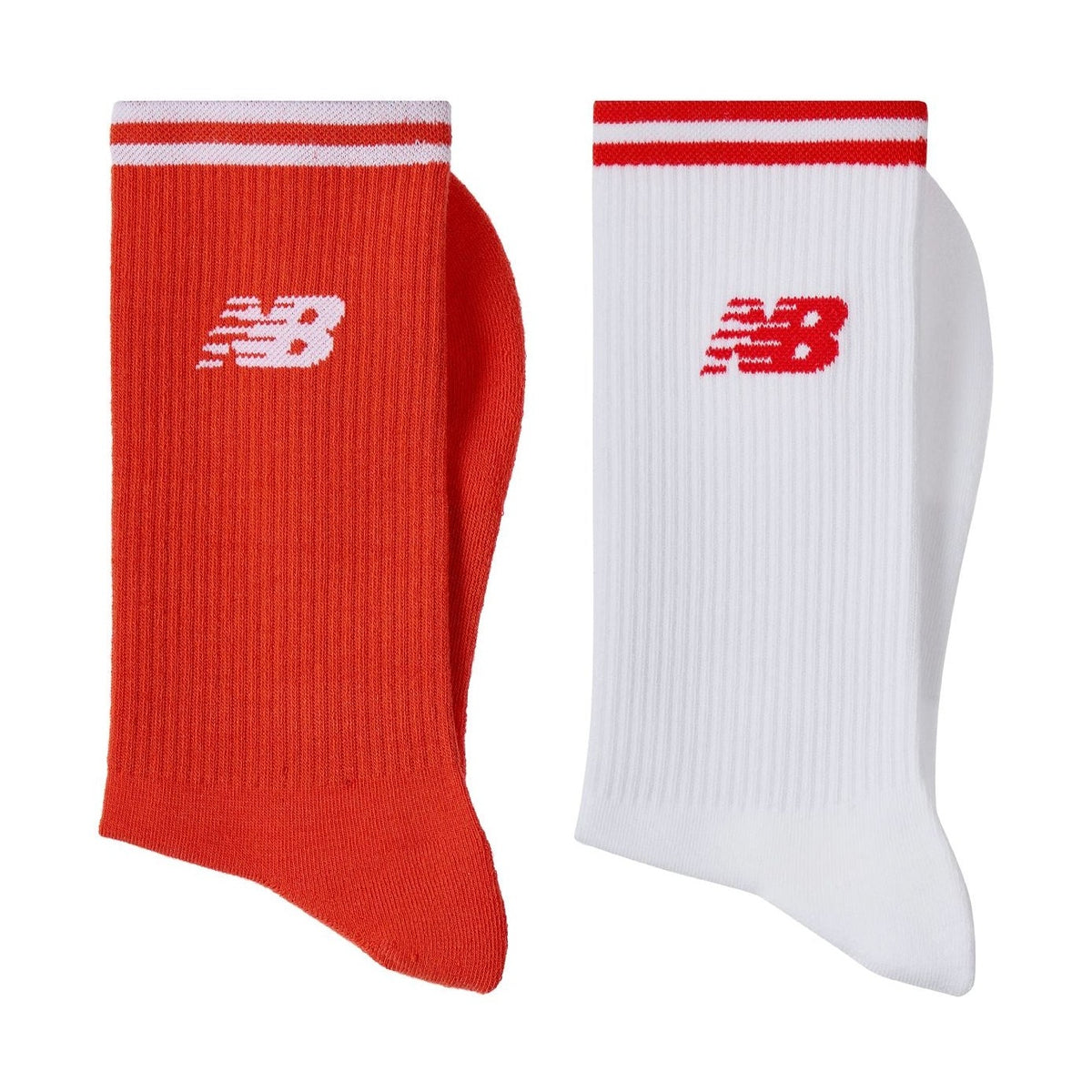 New Balance Running Stripe Midcalf Socks 2 Pairs-2