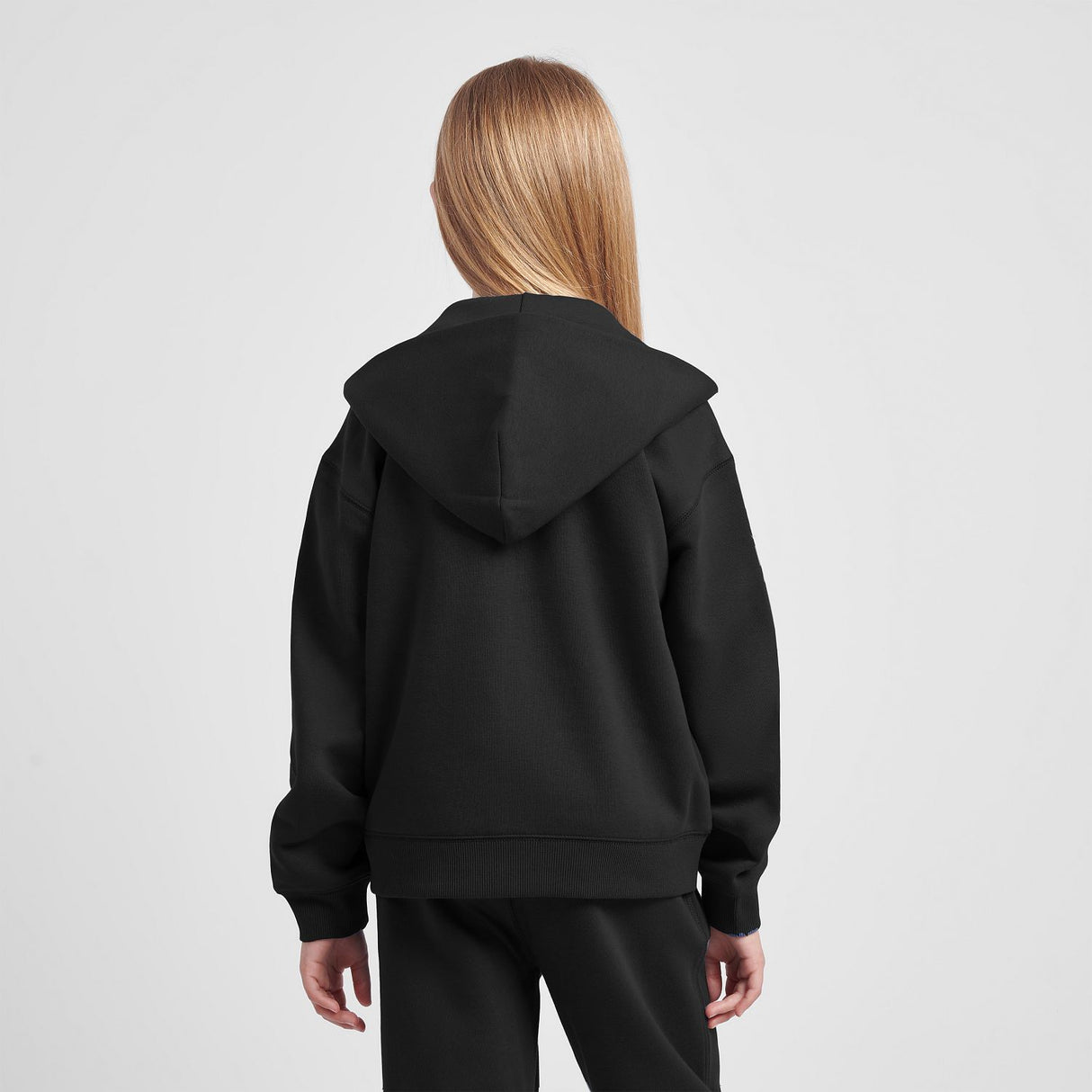 New Balance Youth Brush Back Small Logo Full Zip Hoodie-6