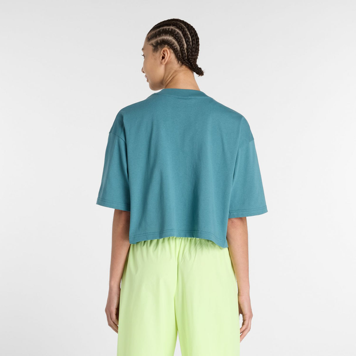 New Balance Women's Athletics Premium Chest Logo Cropped T-Shirt-3