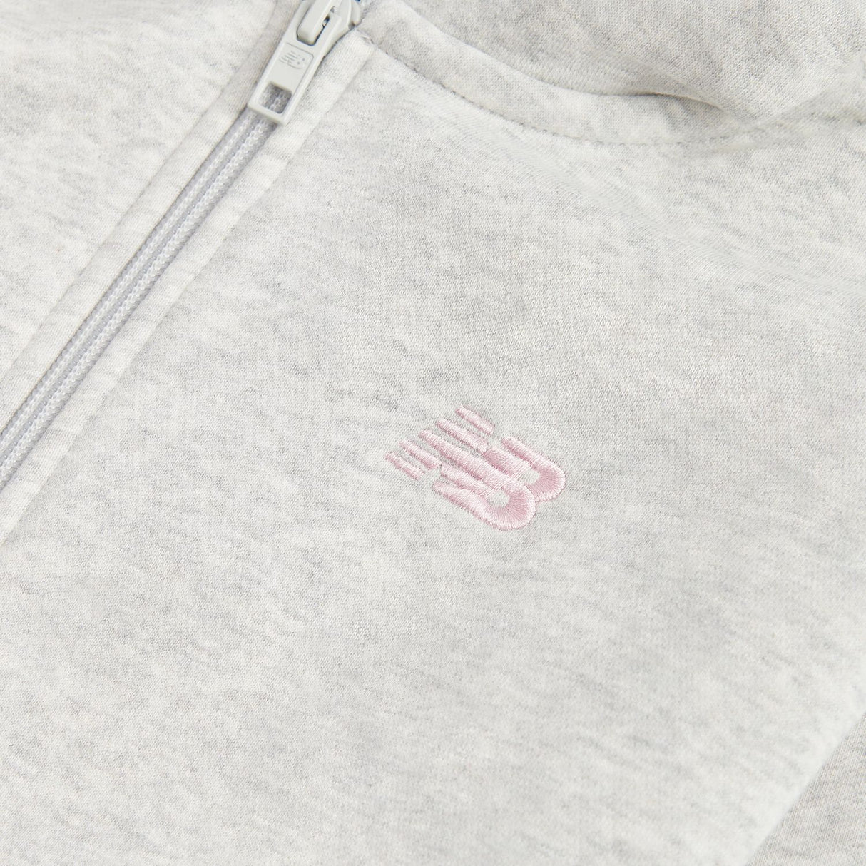 New Balance Youth Brush Back Small Logo Full Zip Hoodie-3