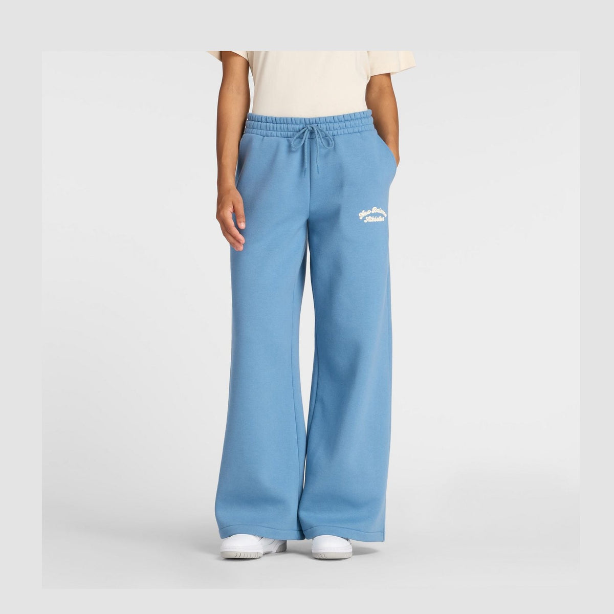 New Balance Women's Linear Heritage Fleece Wide Leg Pant-1