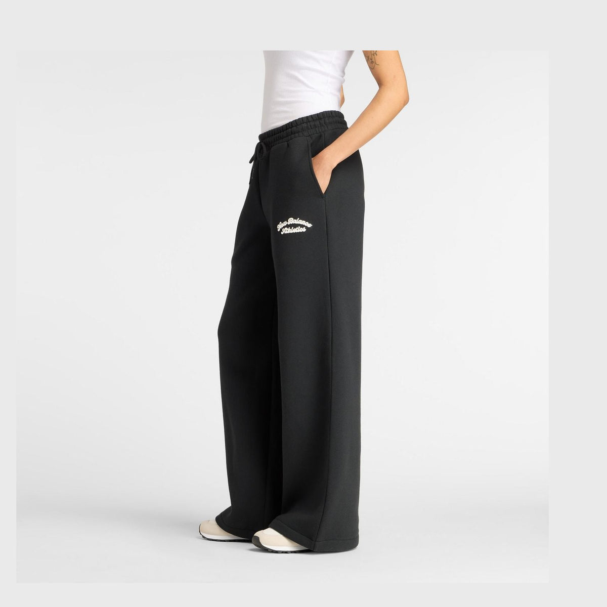 New Balance Women's Linear Heritage Fleece Wide Leg Pant-2