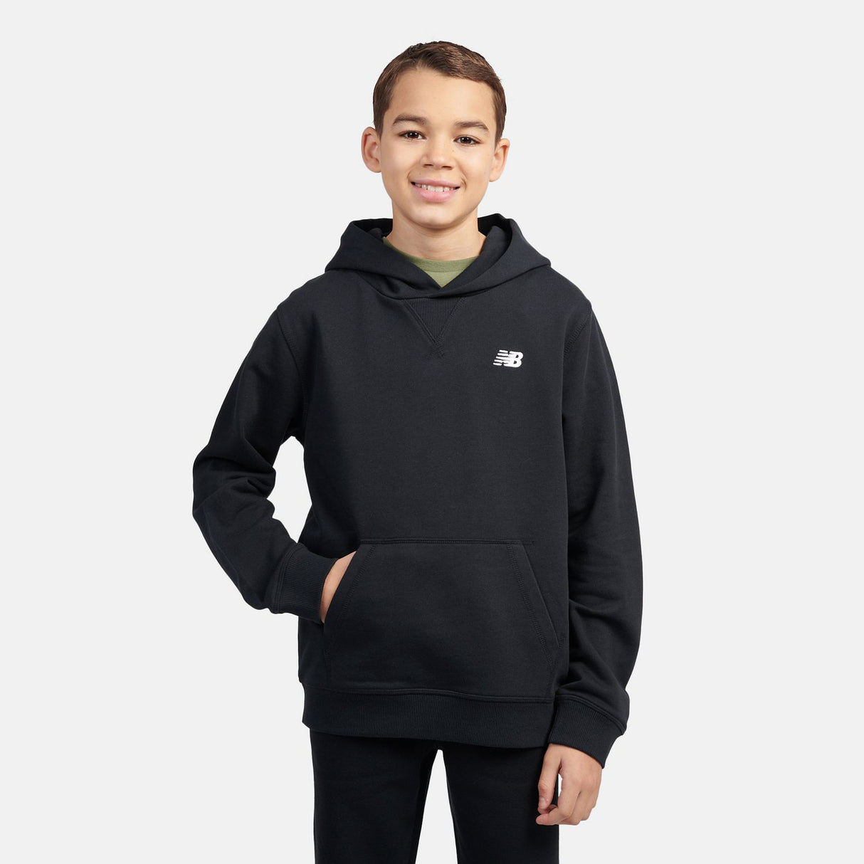 New Balance Youth French Terry Small Logo Hoodie-5