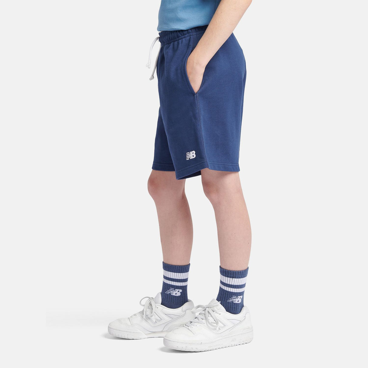 New Balance Youth French Terry Small Logo Short-6