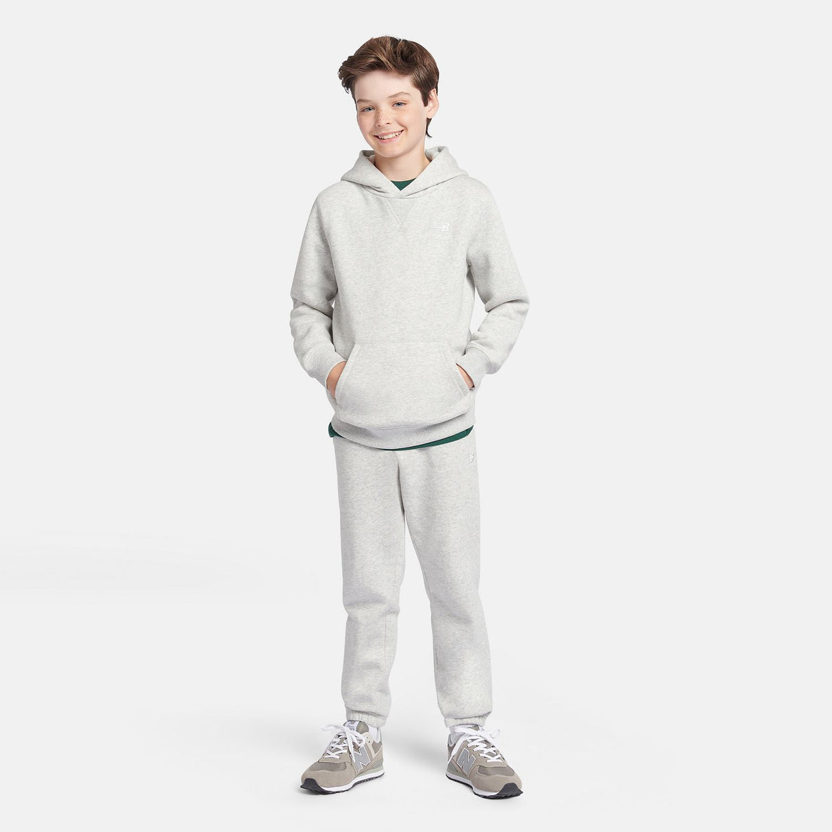 New Balance Youth French Terry Small Logo Hoodie-3