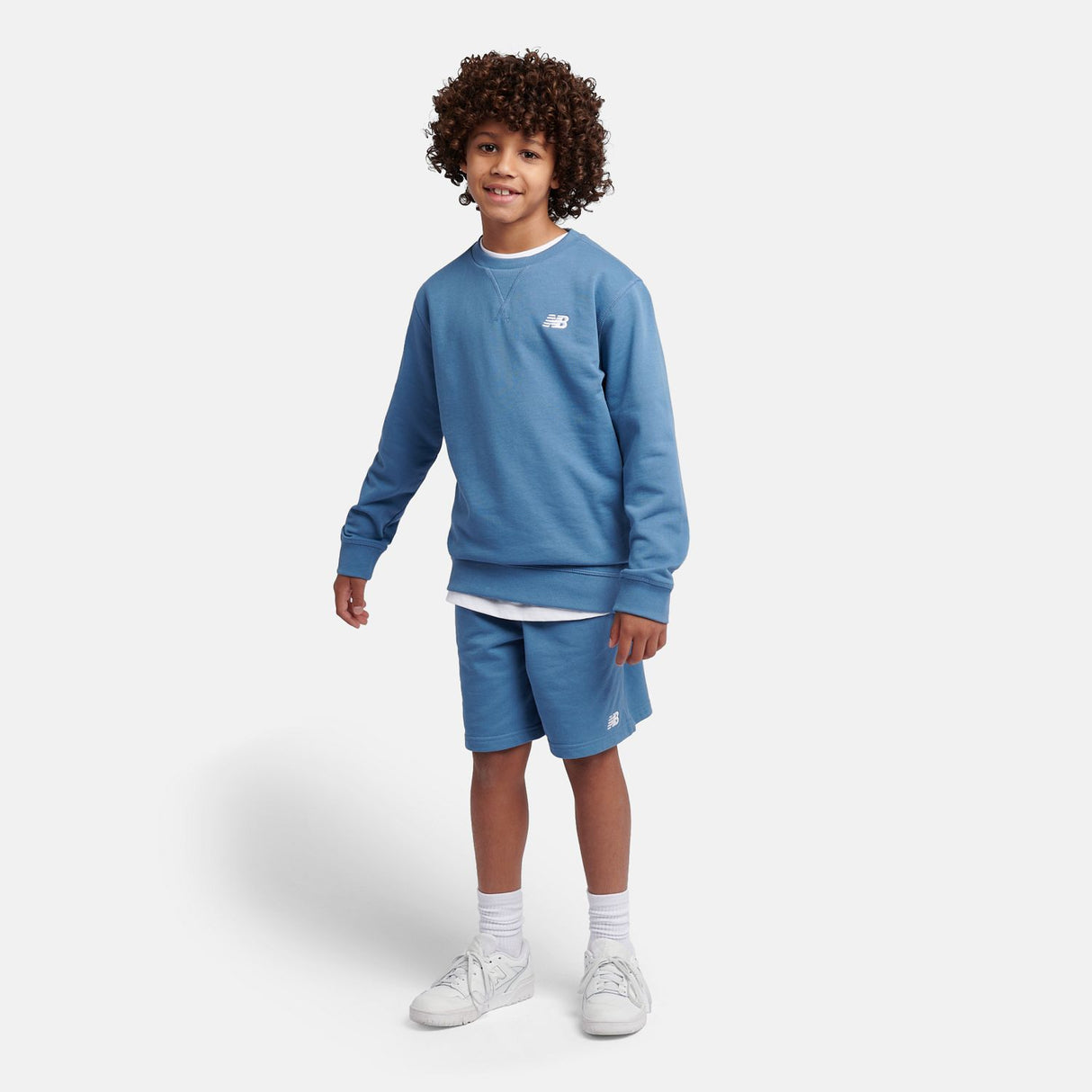 New Balance Youth French Terry Small Logo Short-4