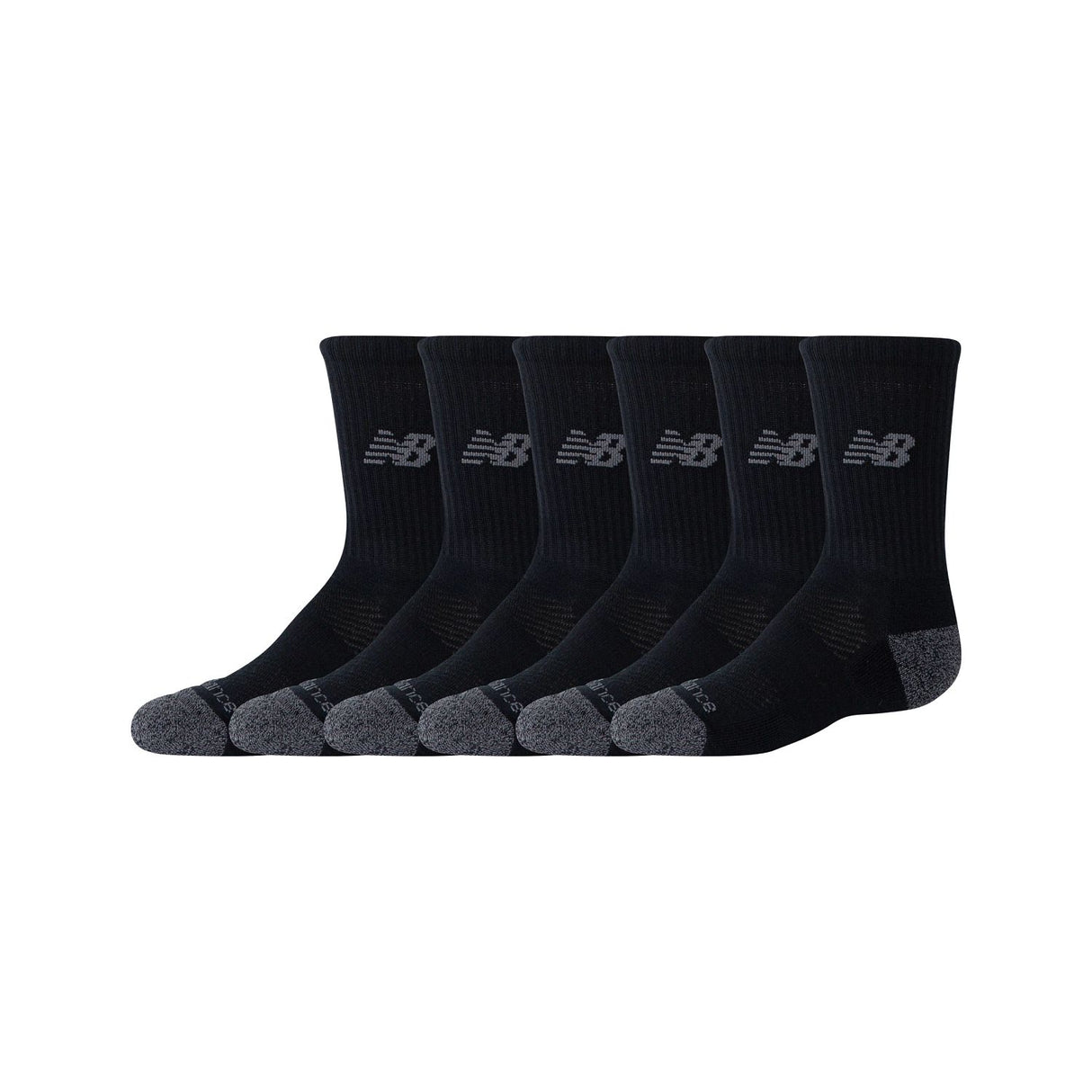 New Balance Youth Active Crew Socks 6 Pack-1