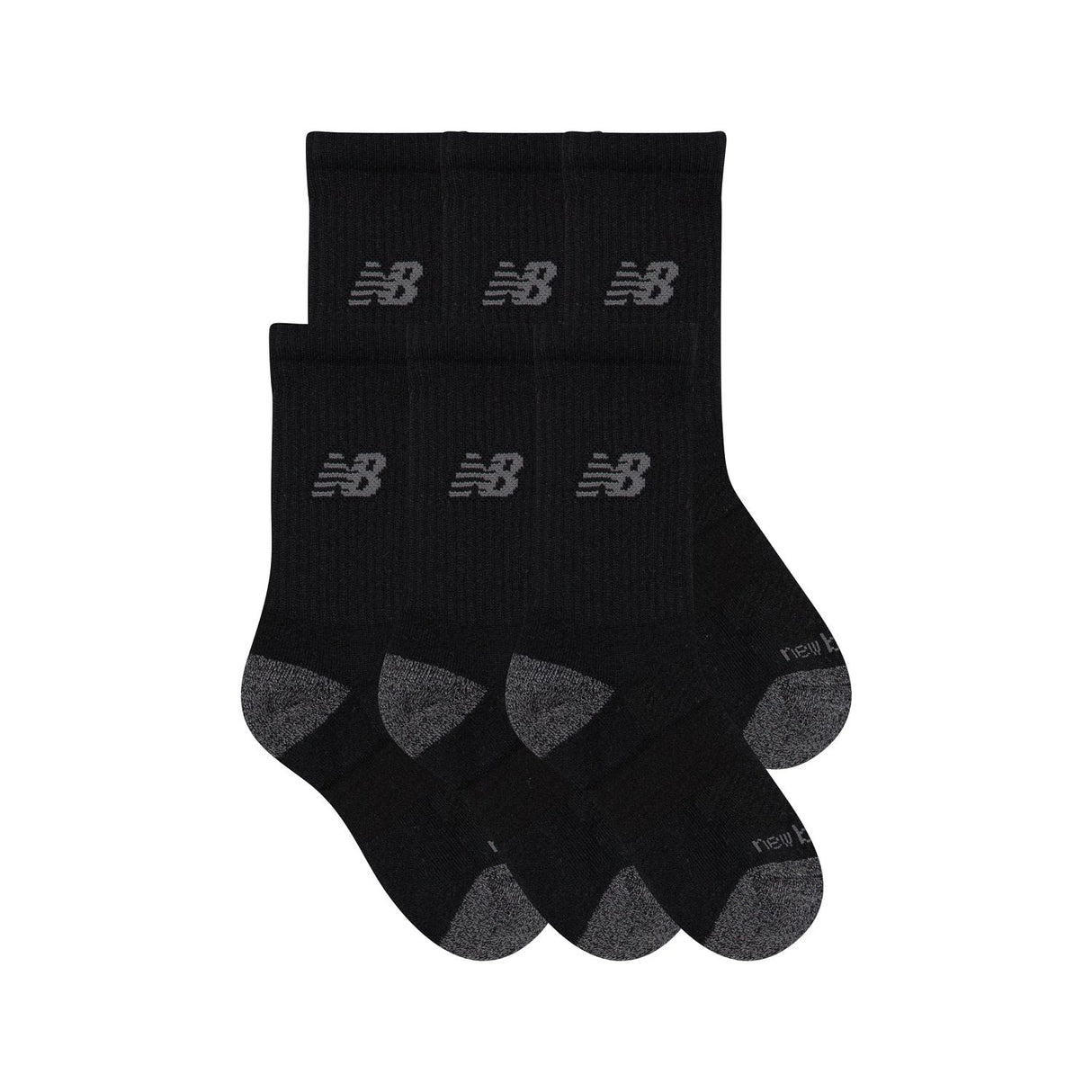 New Balance Youth Active Crew Socks 6 Pack-3