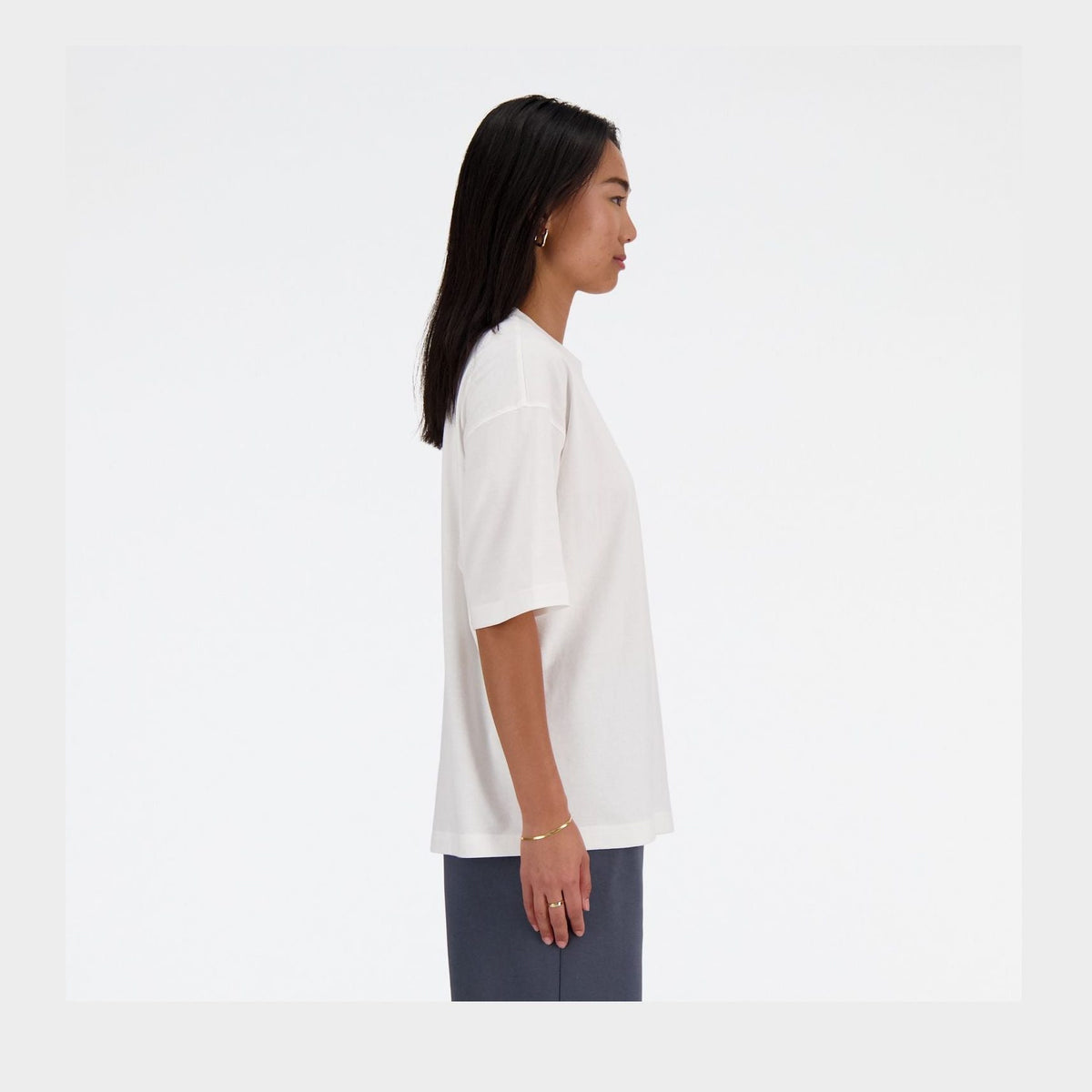 New Balance Women's Iconic Collegiate Jersey Oversized T-Shirt-2