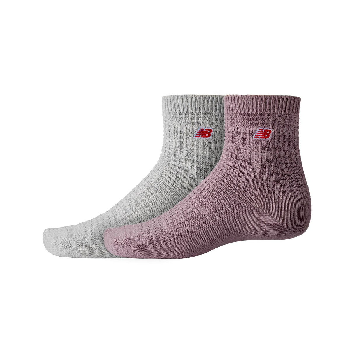New Balance Waffle Knit Ankle Socks 2 Pack-1