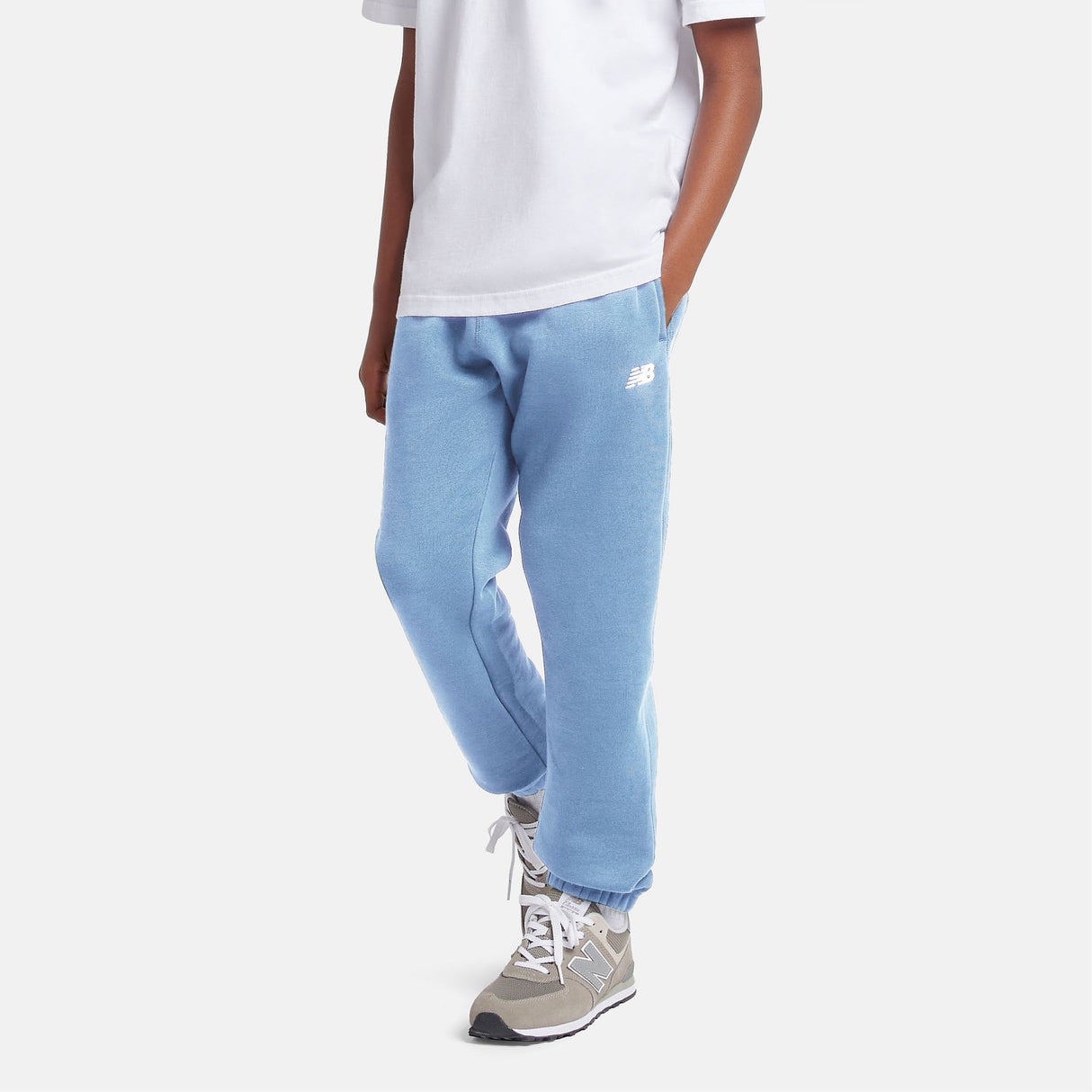 New Balance Youth Brush Back Small Logo Jogger-5