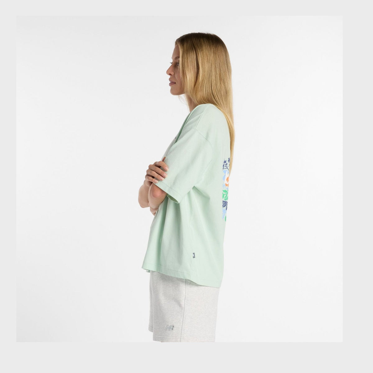 New Balance Women's Flower Oversize T-Shirt-2