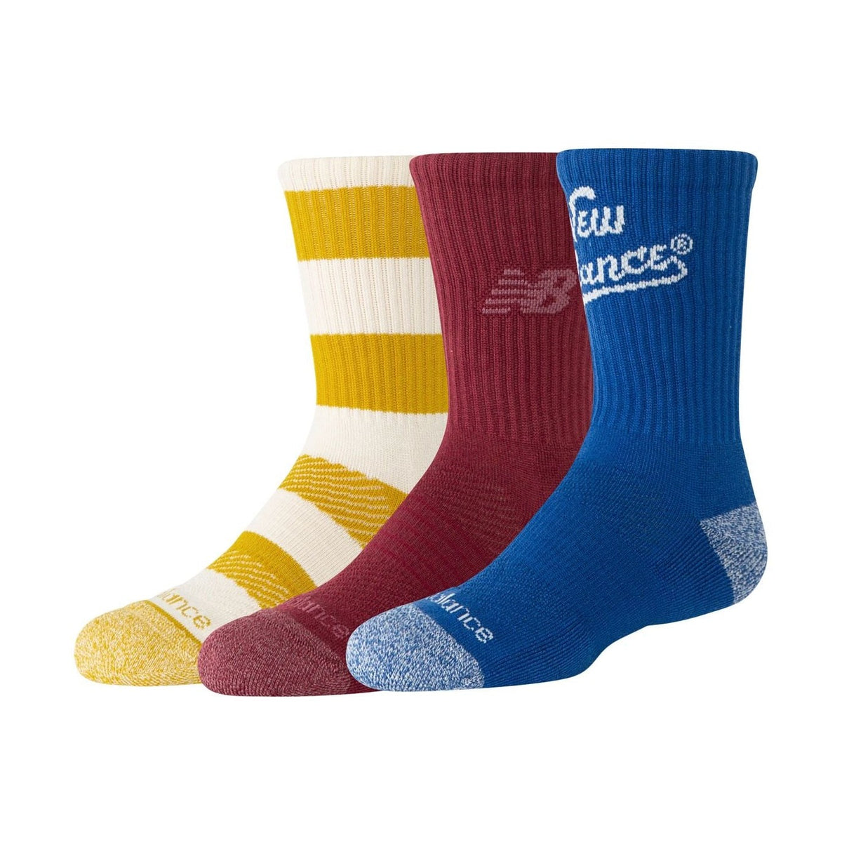 New Balance Youth Active Graphic Crew Socks 3 Pack-1