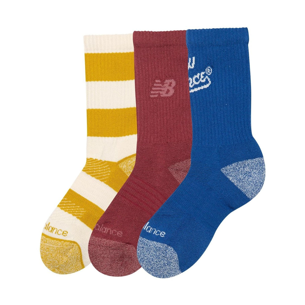 New Balance Youth Active Graphic Crew Socks 3 Pack-2