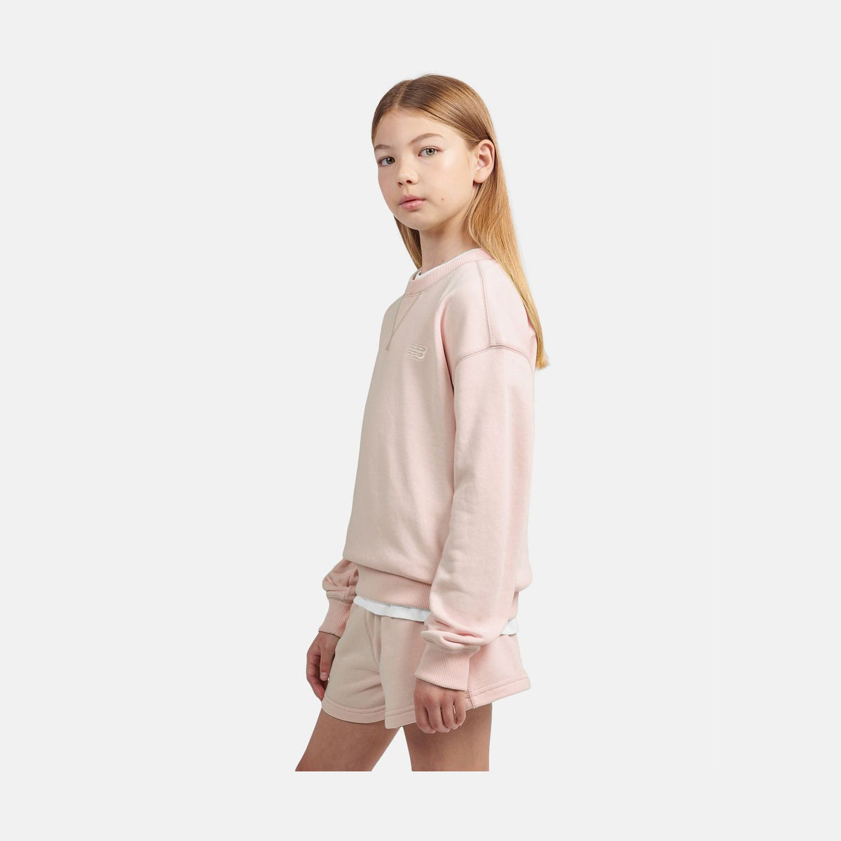New Balance Youth Girl's FT Small Logo Crew-2
