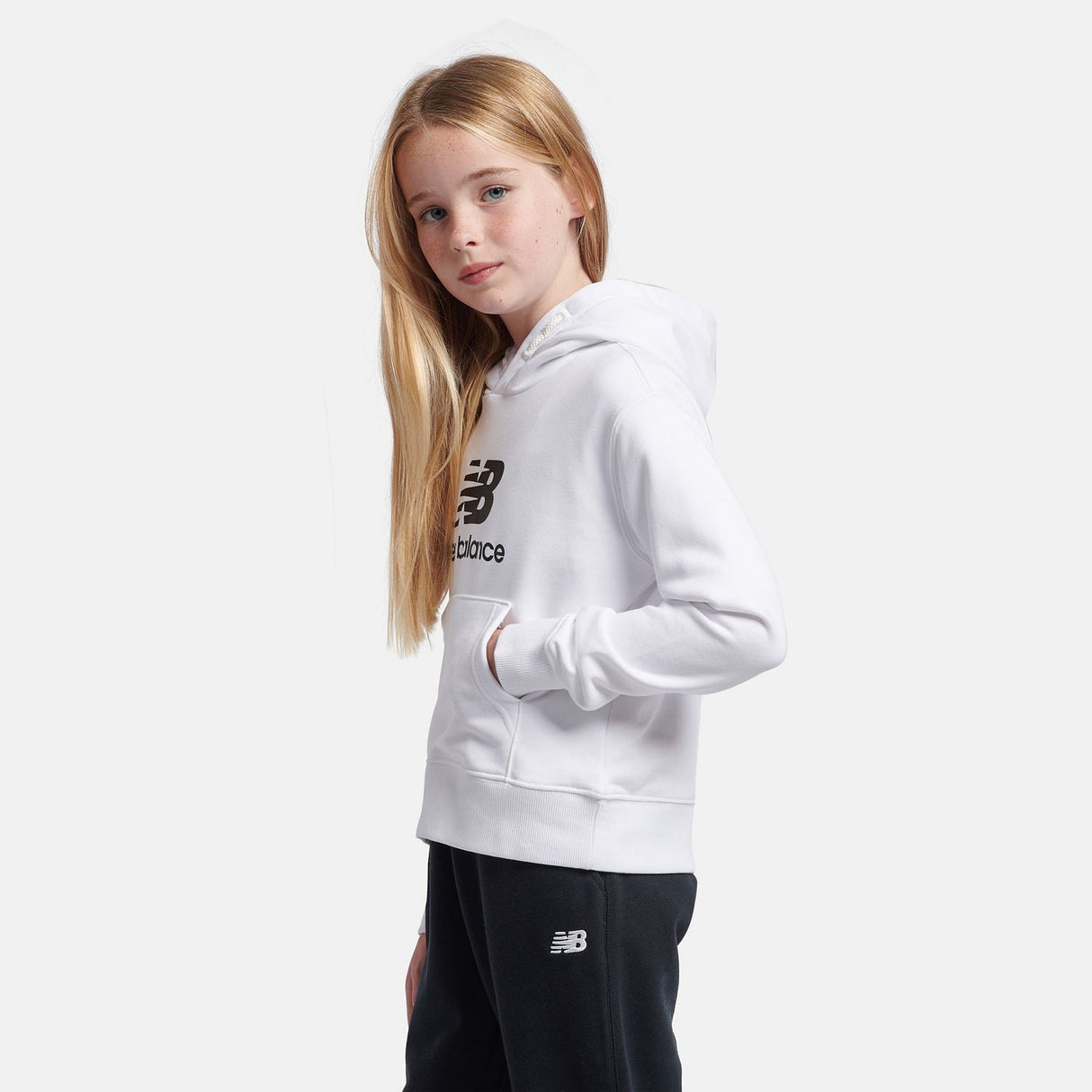 New Balance Youth French Terry Stacked Logo Hoodie-5