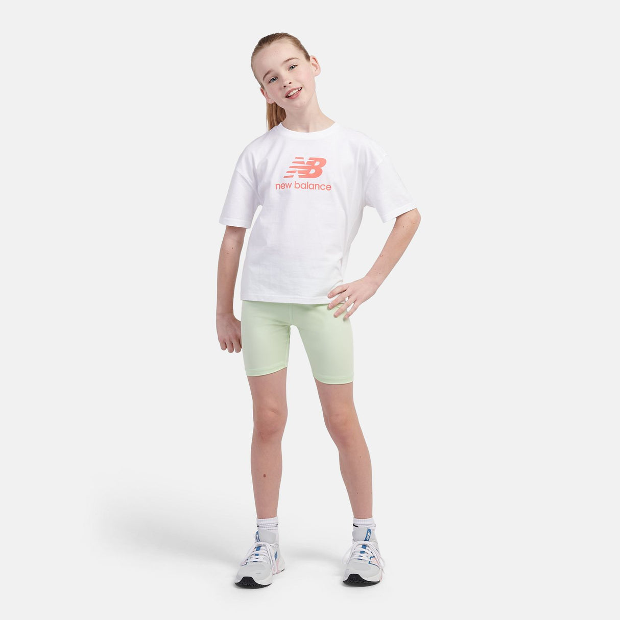 New Balance Youth Girl's Harmony High Rise Sport Cycle Short-4