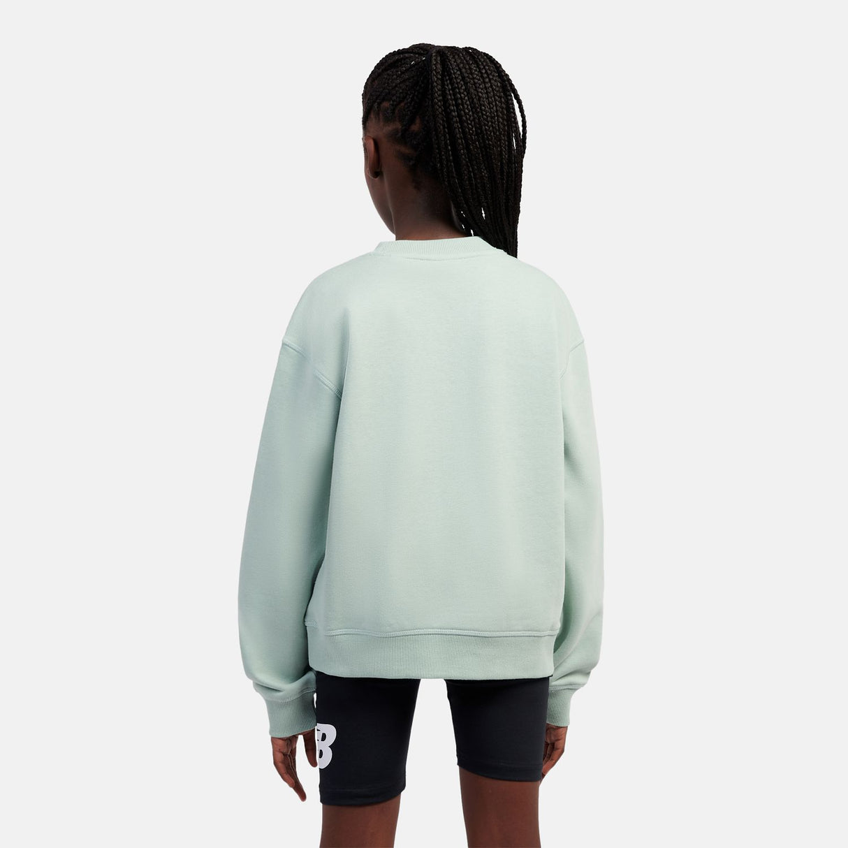New Balance Youth Girl's FT Small Logo Crew-7