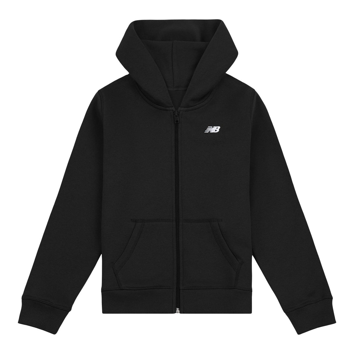 New Balance Youth Brush Back Small Logo Full Zip Hoodie-1