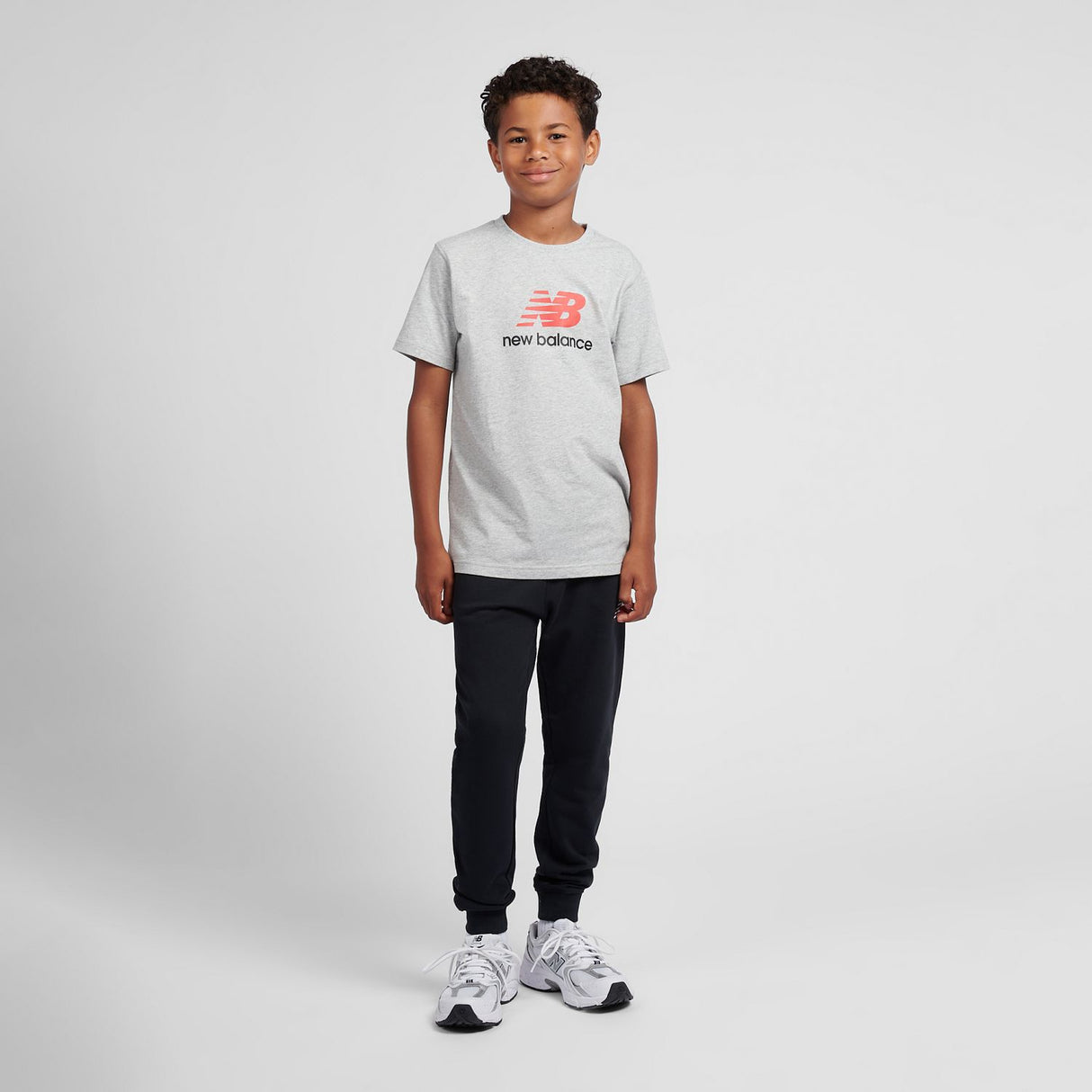 New Balance Youth Jersey Stacked Logo T-Shirt-4