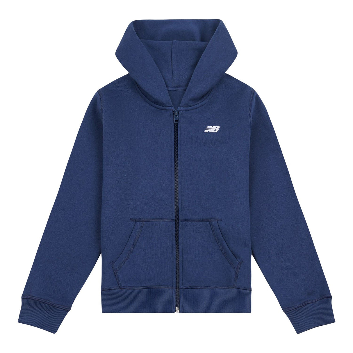 New Balance Youth Brush Back Small Logo Full Zip Hoodie-1