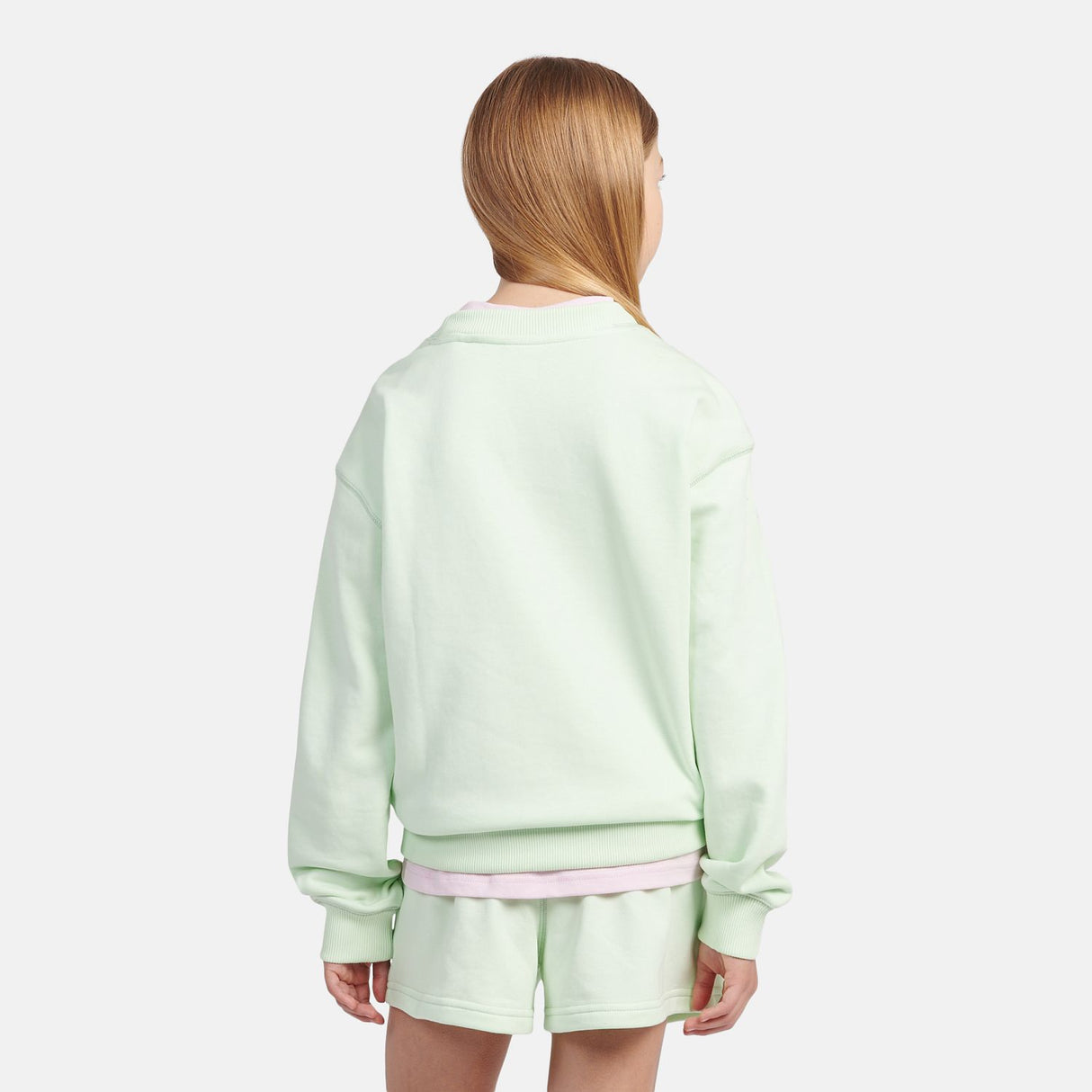 New Balance Youth Girl's FT Small Logo Crew-3