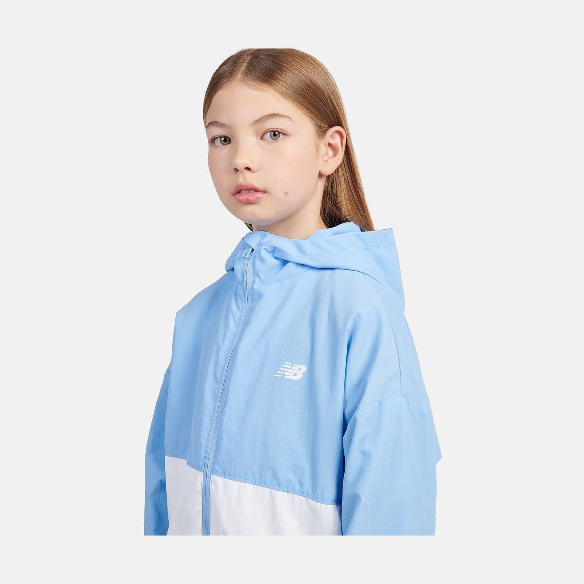 New Balance Youth Girl's Athletics Mesh Lined Wind Cheater-4