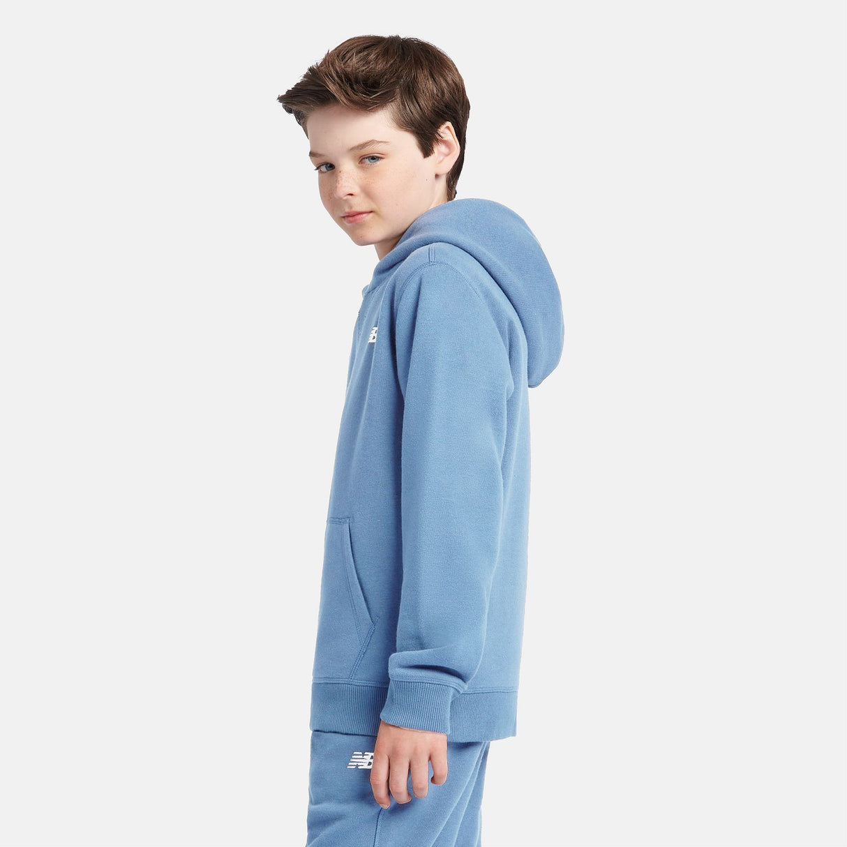 New Balance Boys' Brush Back Small Logo Hoodie-6