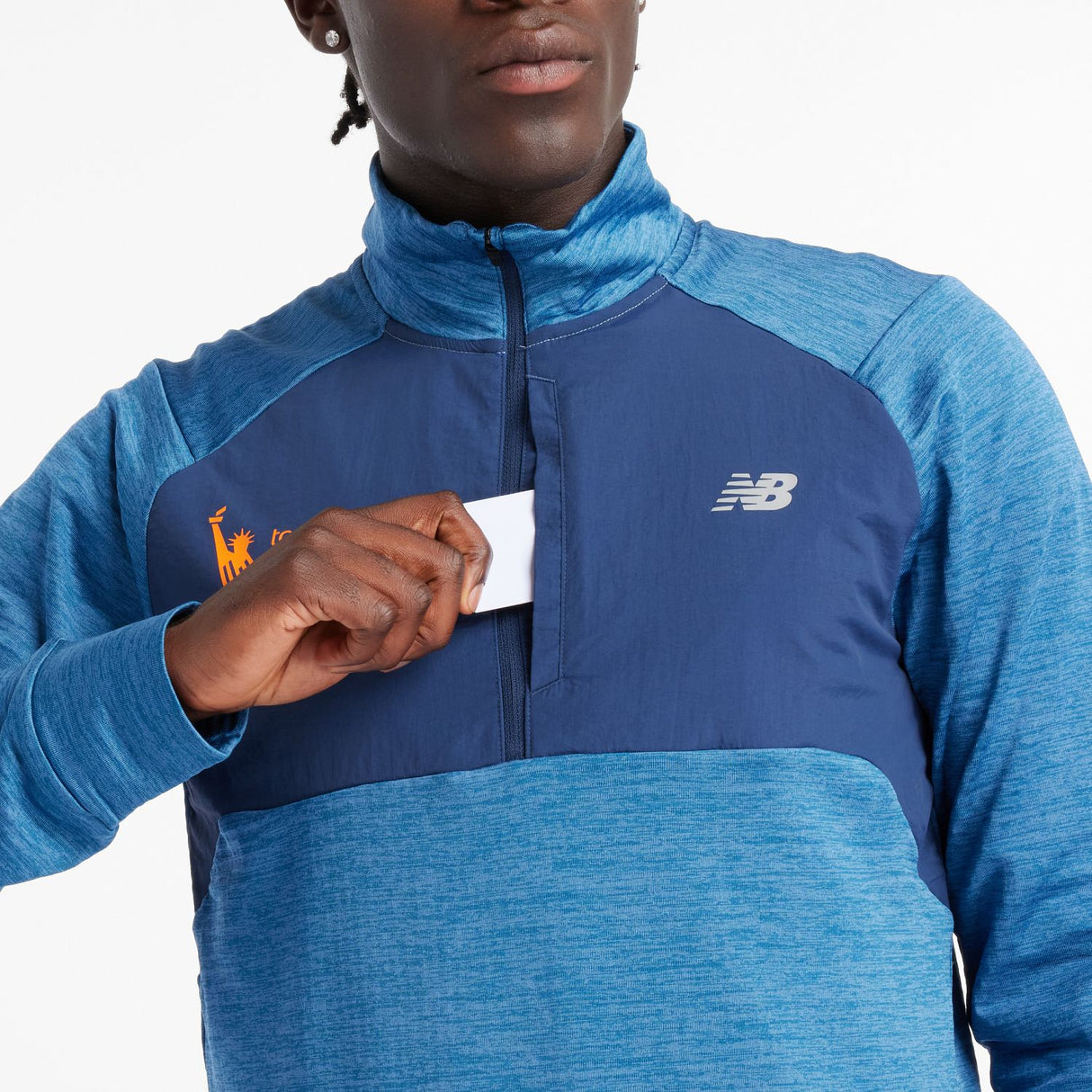 New Balance Men's NYC Marathon Athletics Heat Grid 1/2 Zip-7