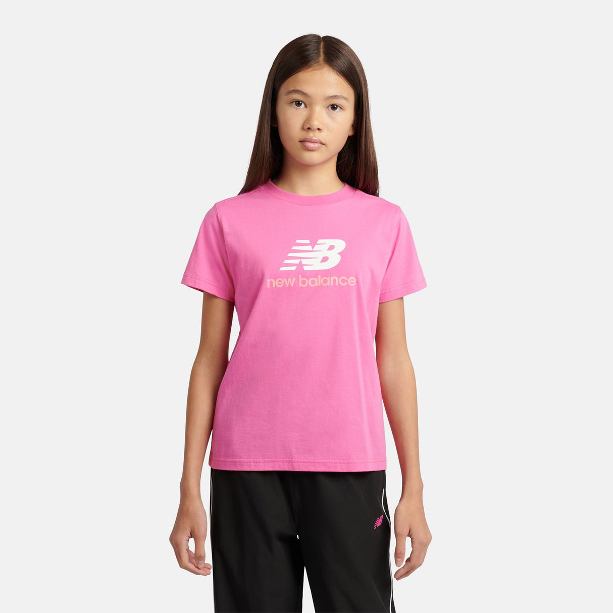 New Balance Girls' Stacked Logo T-Shirt-5