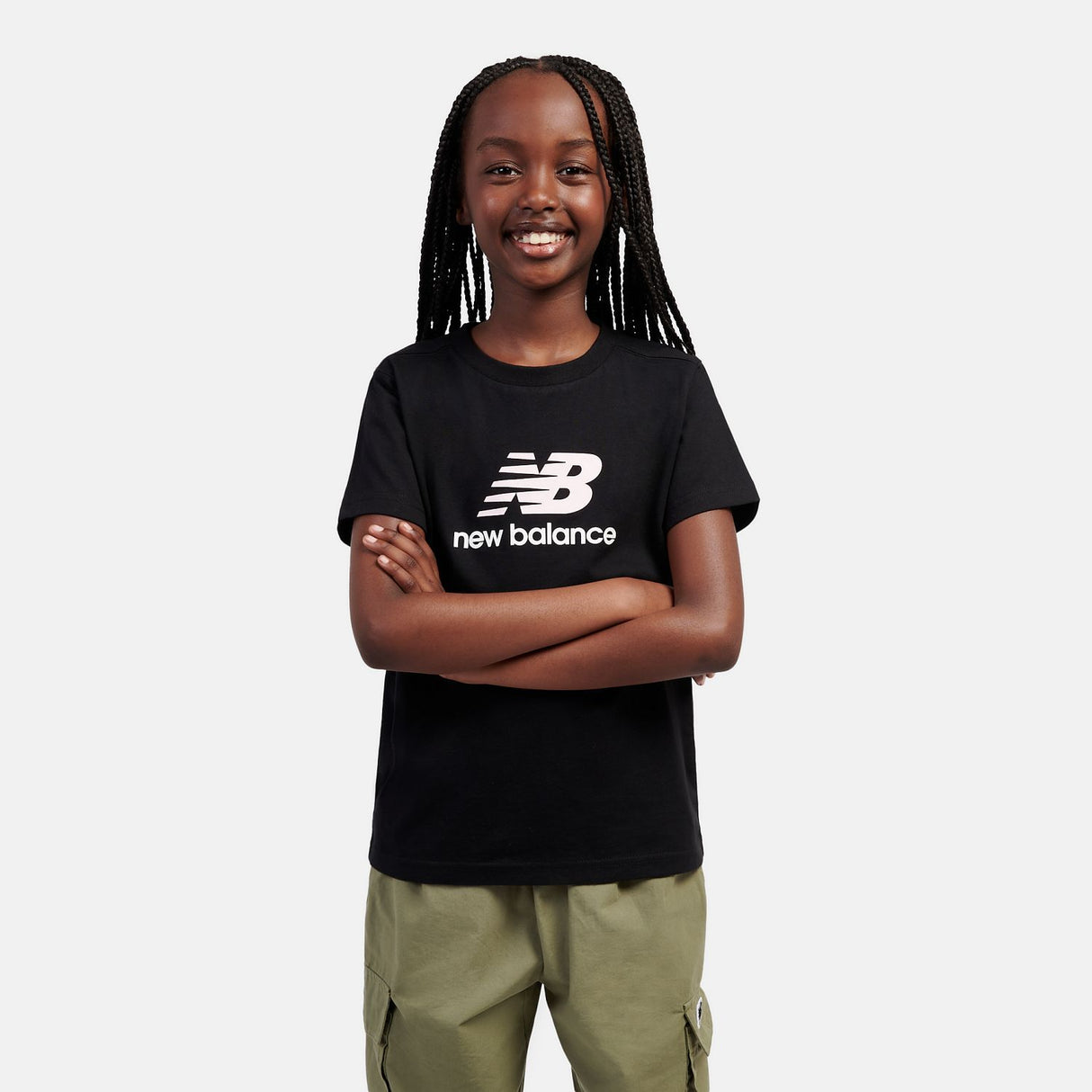 New Balance Girls' Stacked Logo T-Shirt-5